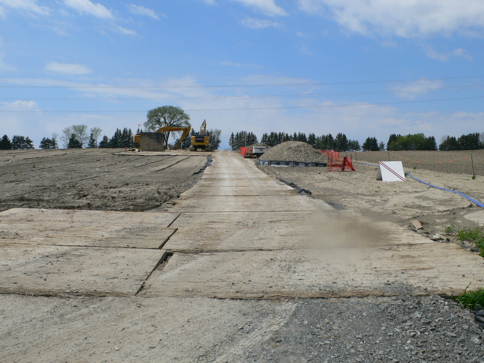 Line 9 Dig up near Ganaraska River